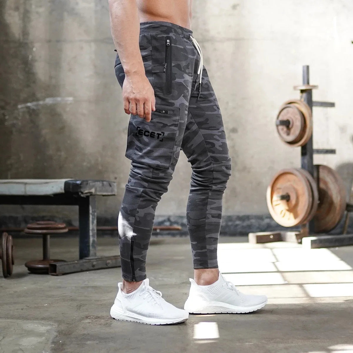 Men's Slim Fit Sporty Jogging Pants | with Zipper Pockets
