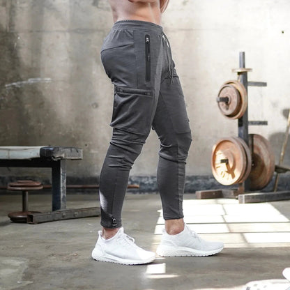 Men's Slim Fit Sporty Jogging Pants | with Zipper Pockets