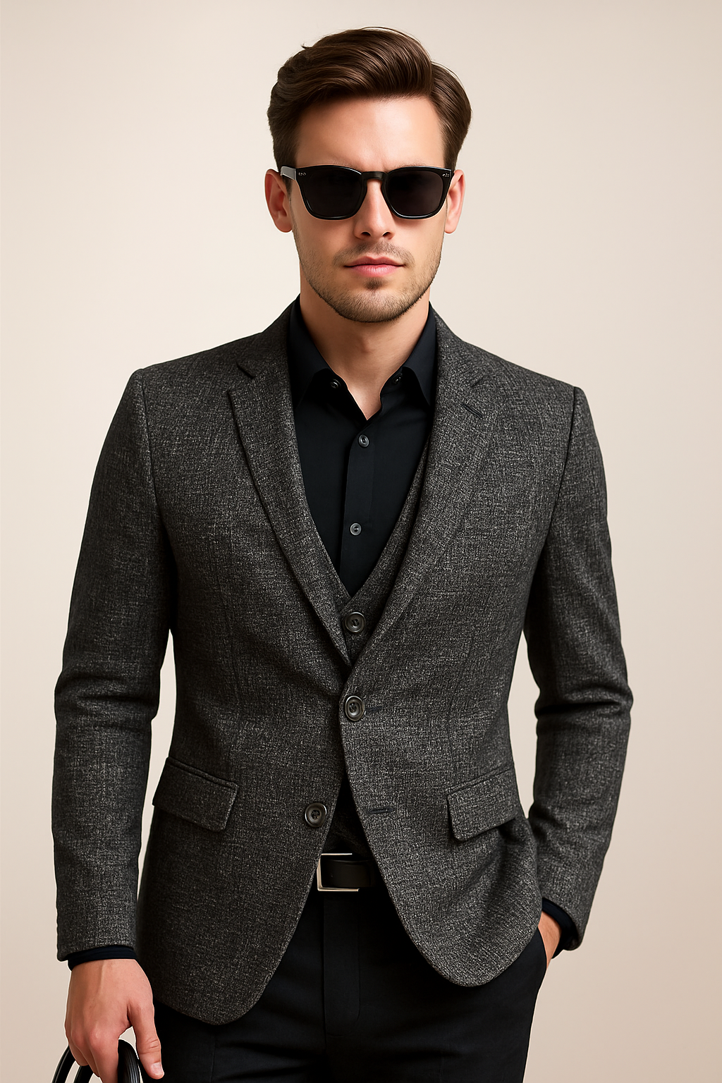 Men's Formal Long Sleeve Blazer | with Notched Lapel