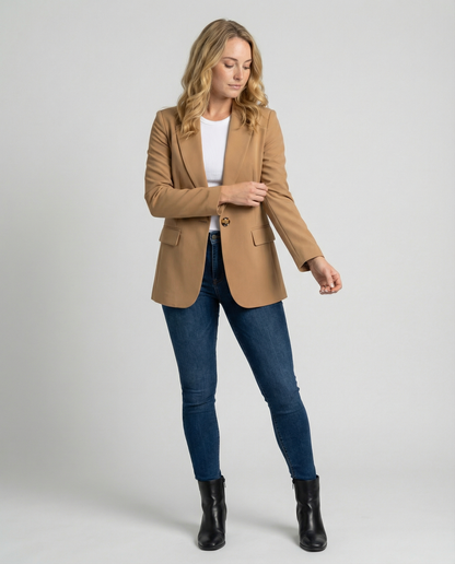 Women's Office Blazer Jacket | Notched Collar