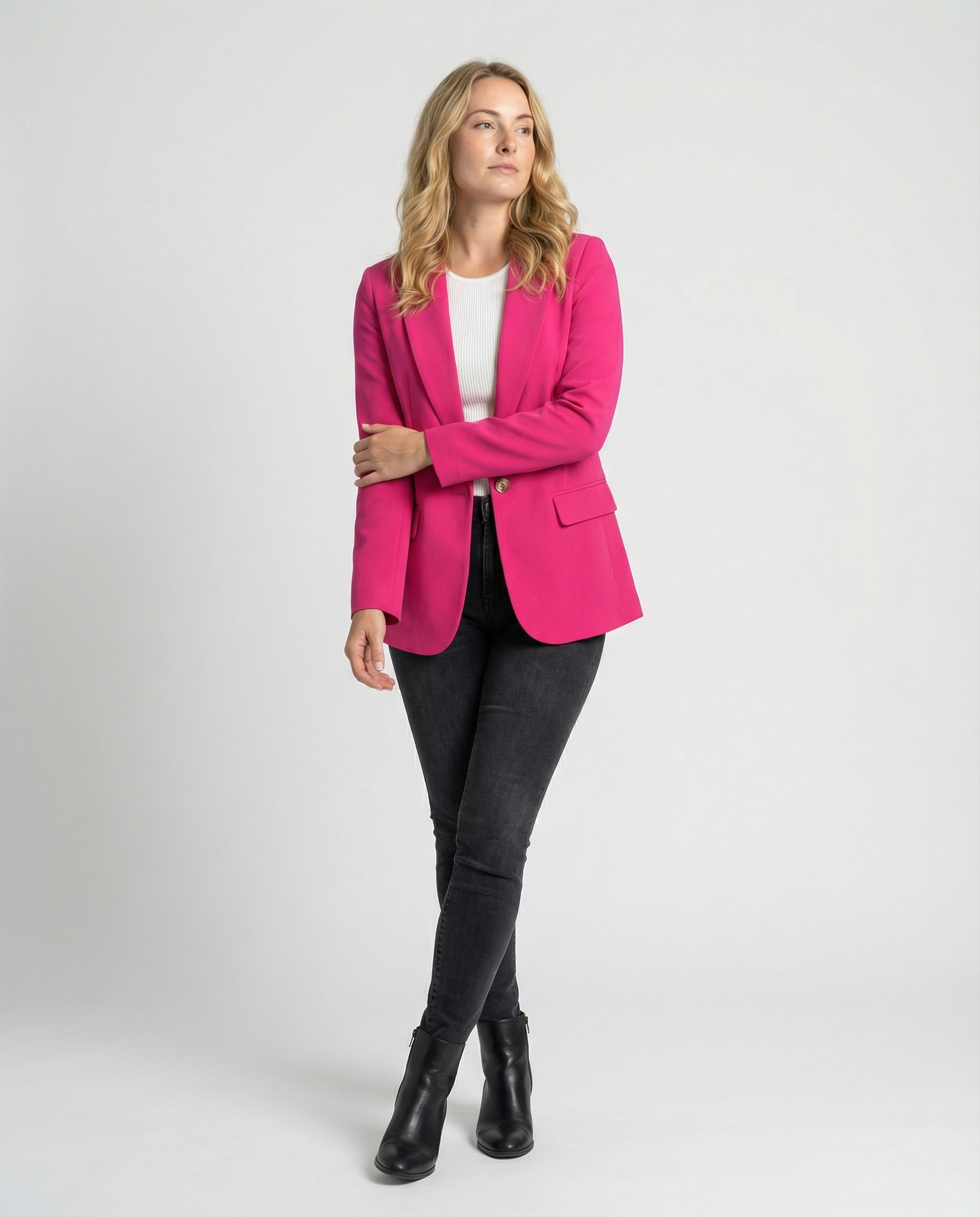 Women's Office Blazer Jacket | Notched Collar