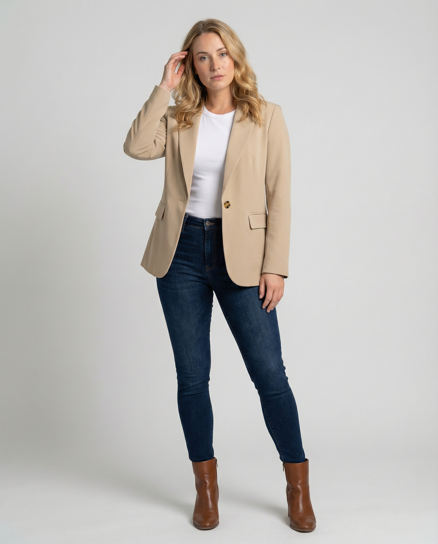 Women's Office Blazer Jacket | Notched Collar