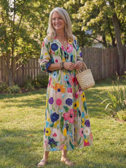 Women's Boho Summer Maxi Dress | Floral Print