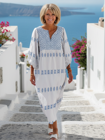 Women's Boho Long Sleeve Summer Dress | Maxi