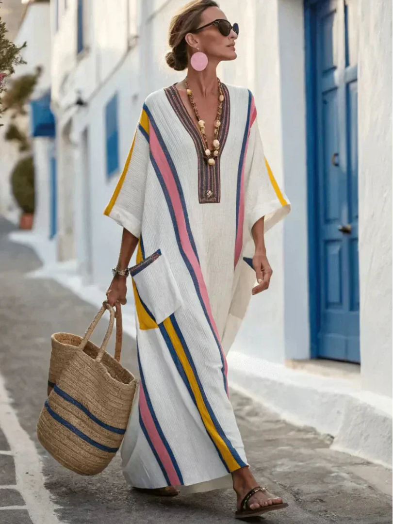 Women's Boho Summer Maxi Dress | with Pockets