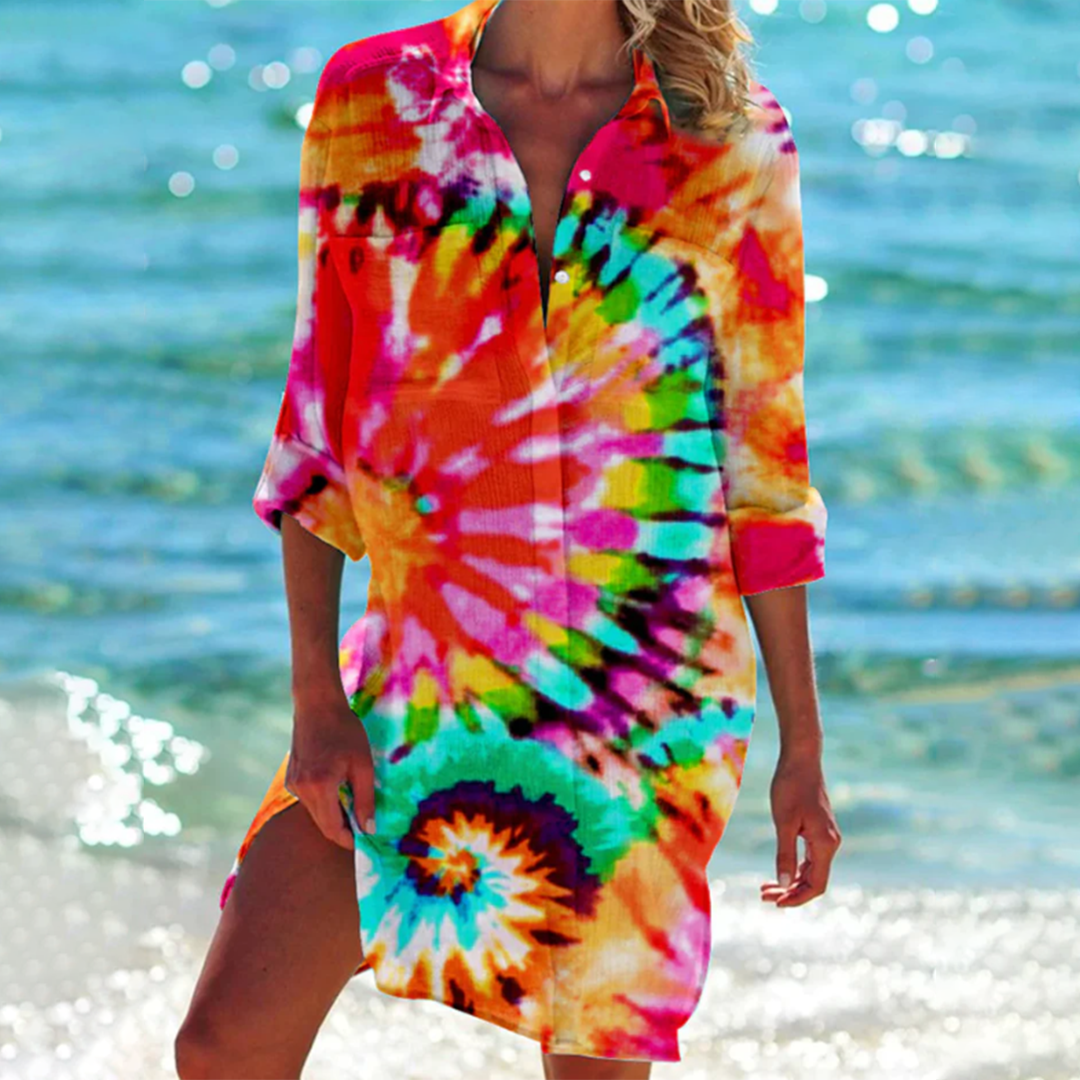 Women’s Casual Loose Fit Shirt Dress | Long Sleeve
