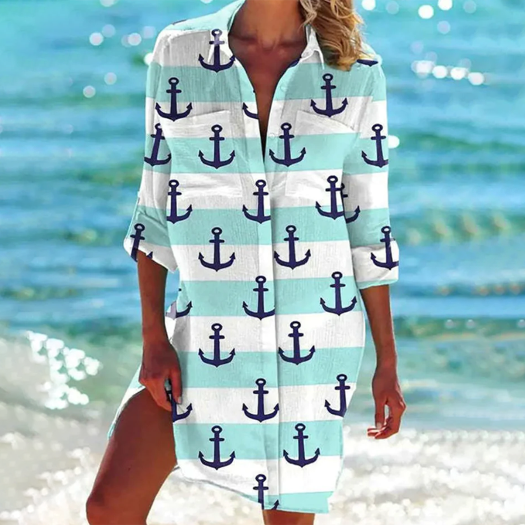 Women’s Casual Loose Fit Shirt Dress | Long Sleeve
