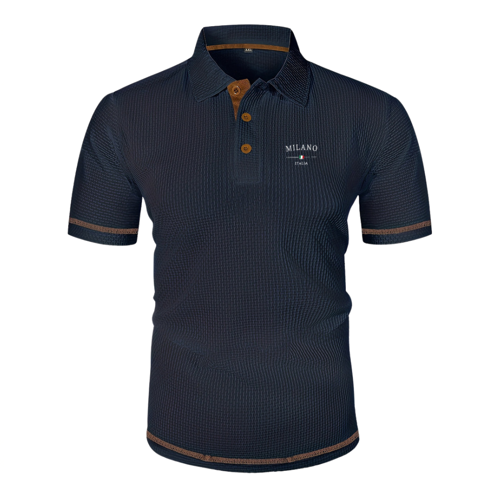 Men’s Waffle Knit Slim Fit Polo Shirt | Short Sleeve