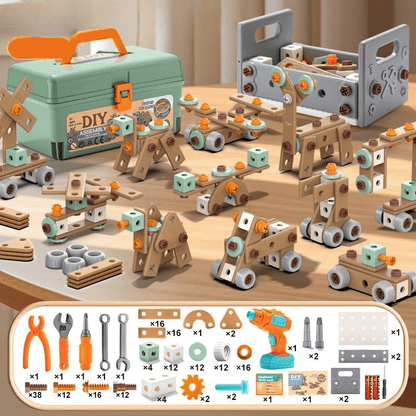 100-Piece Tool Set for Creative Kids Aged 3 and Up