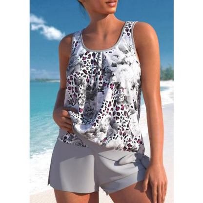 Women's Floral Print Tankini Set | Two-Piece