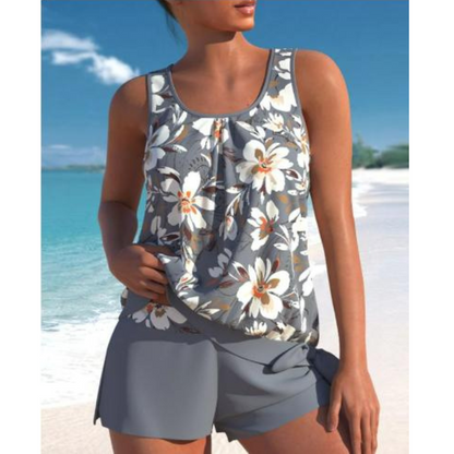 Women's Floral Print Tankini Set | Two-Piece