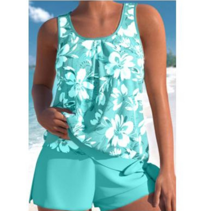 Women's Floral Print Tankini Set | Two-Piece