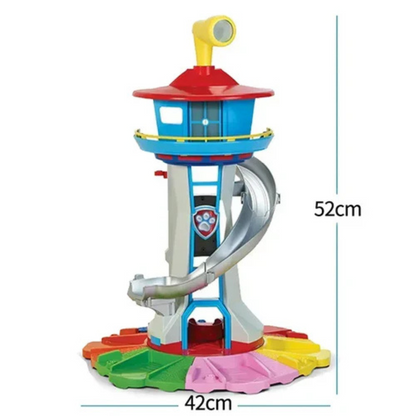 Playful Car Set Featuring Slide and Observation Tower