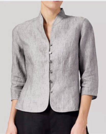 Women's Stand-Up Collar Transitional Jacket | 3/4 Sleeves