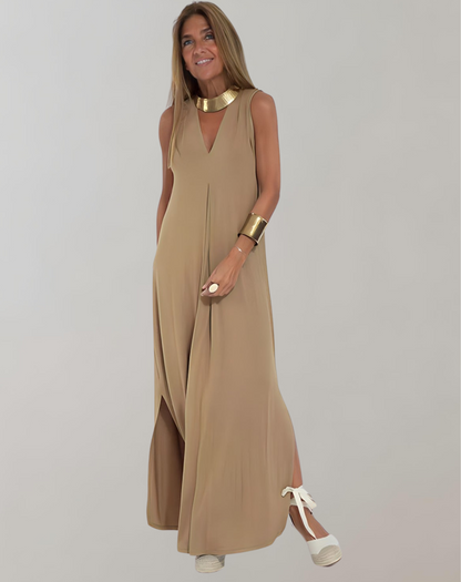 Women's Sleeveless V-Neck Maxi Dress | Summer