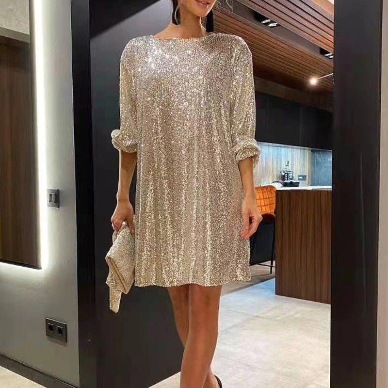 Women's Mini Festive Dress | Long Sleeve