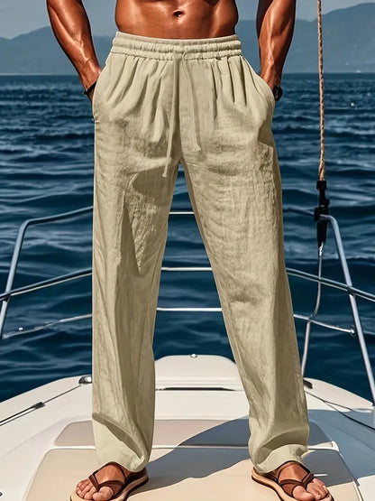 Men's Long Linen Pants | Summer