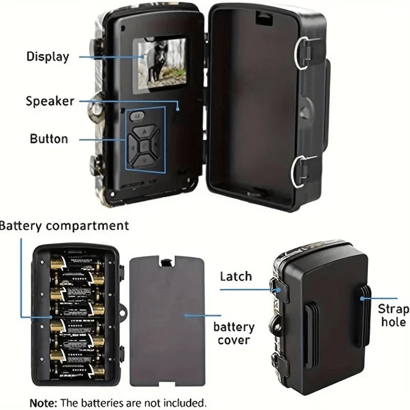 12 MP Night Vision Wildlife Camera with 1080P HD Video