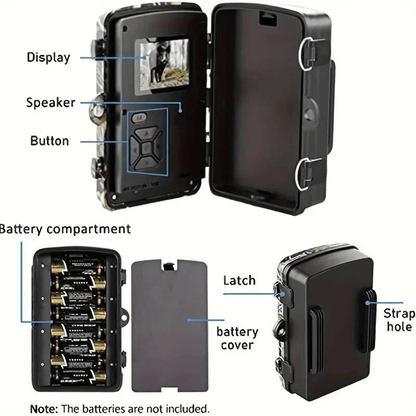12 MP Night Vision Wildlife Camera with 1080P HD Video