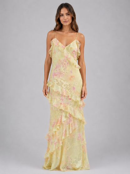Women’s V-Neck Floral Summer Dress | Maxi