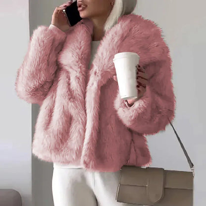 Women's Soft Fur Coat | Plush Faux