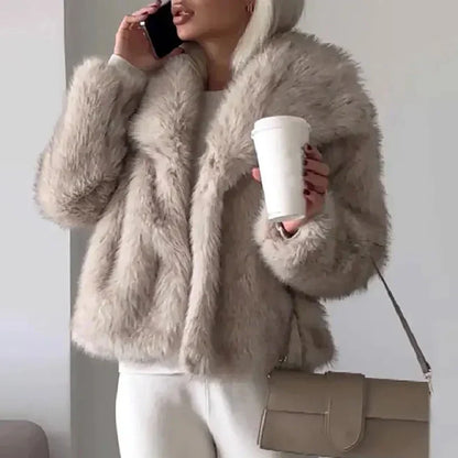Women's Soft Fur Coat | Plush Faux