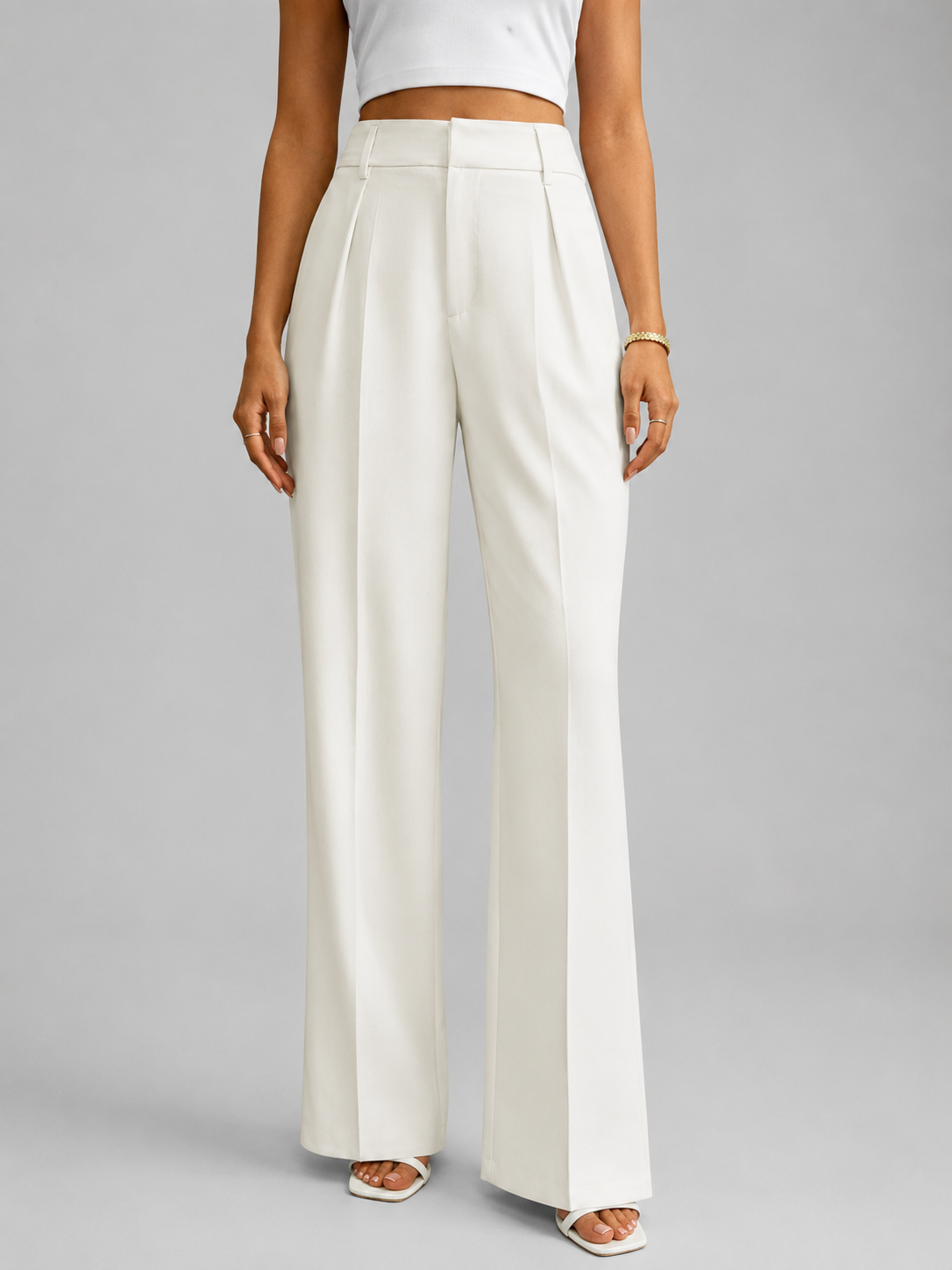 Women's High-Waisted Wide-Leg Pants | Smart Casual