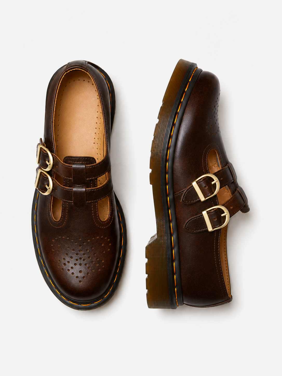 Women’s Double Buckle Mary Jane Shoes | Chunky Sole