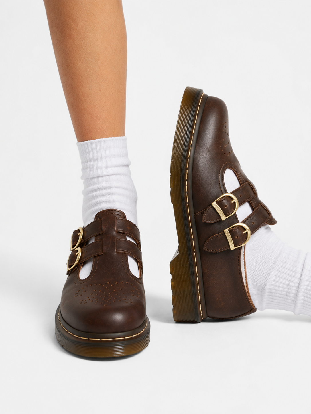Women’s Double Buckle Mary Jane Shoes | Chunky Sole