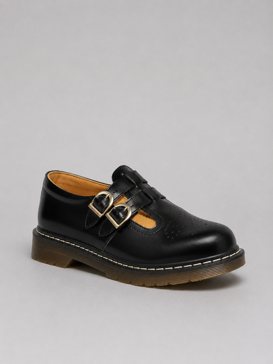 Women’s Double Buckle Mary Jane Shoes | Chunky Sole