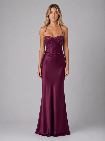 Women’s Backless Mermaid Style Evening Gown | Maxi