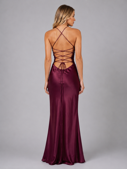 Women’s Backless Mermaid Style Evening Gown | Maxi