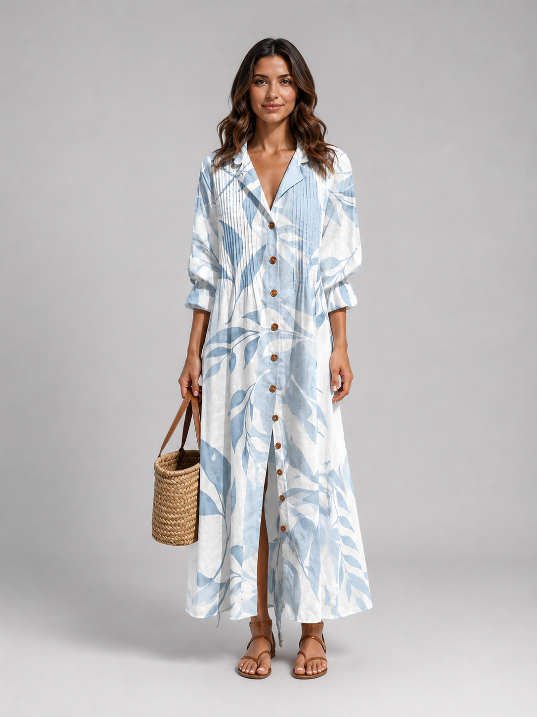 Women’s Relaxed Fit Printed Shirt Dress | Maxi