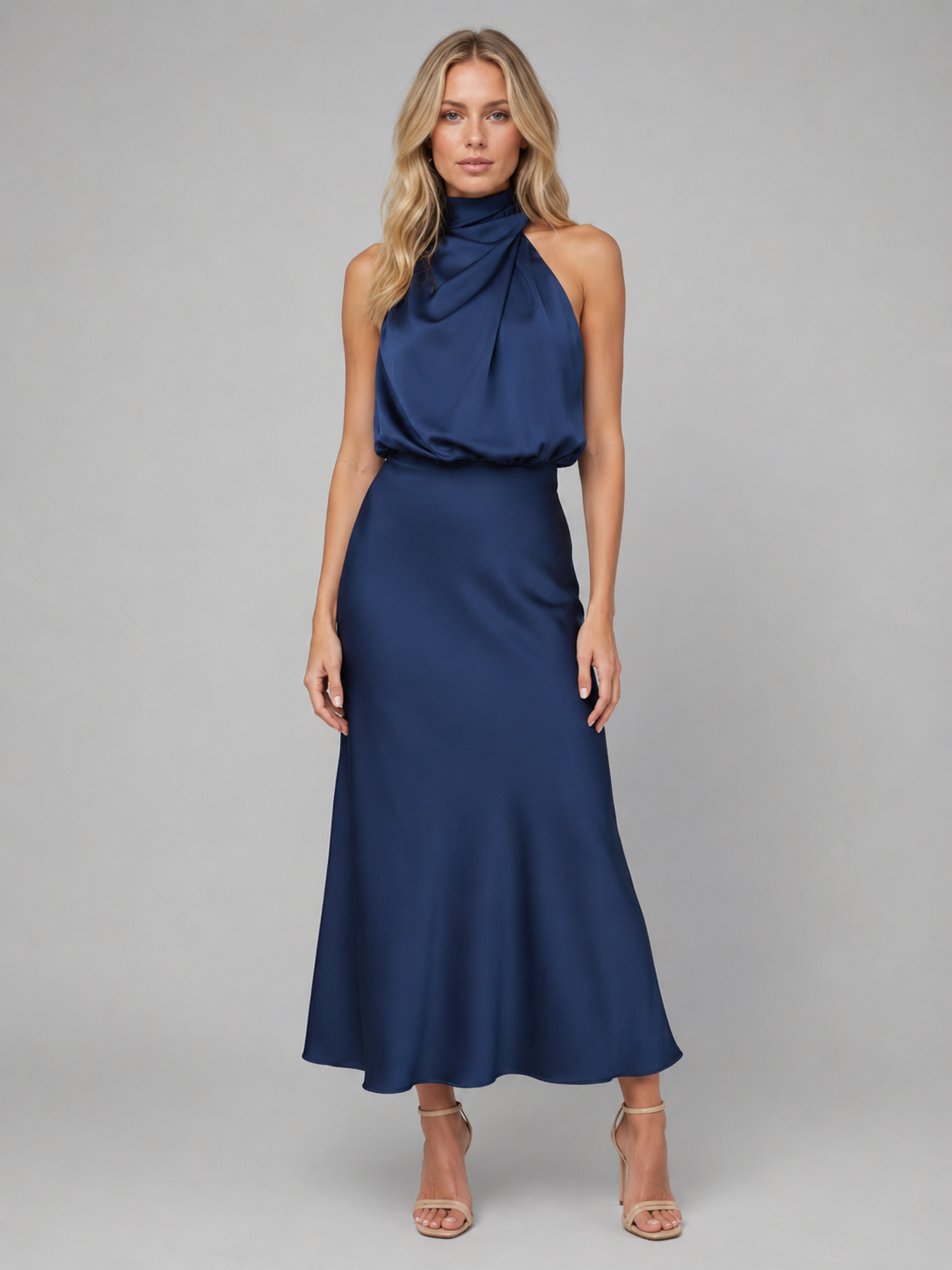 Women's High Neck Cocktail Gown | Maxi