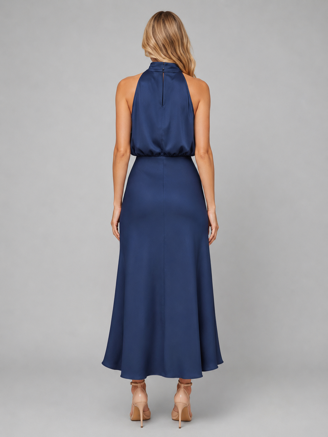 Women's High Neck Cocktail Gown | Maxi