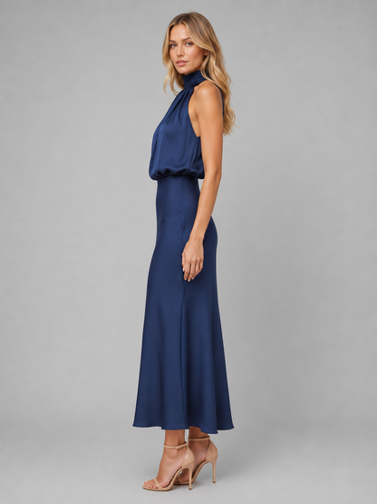 Women's High Neck Cocktail Gown | Maxi