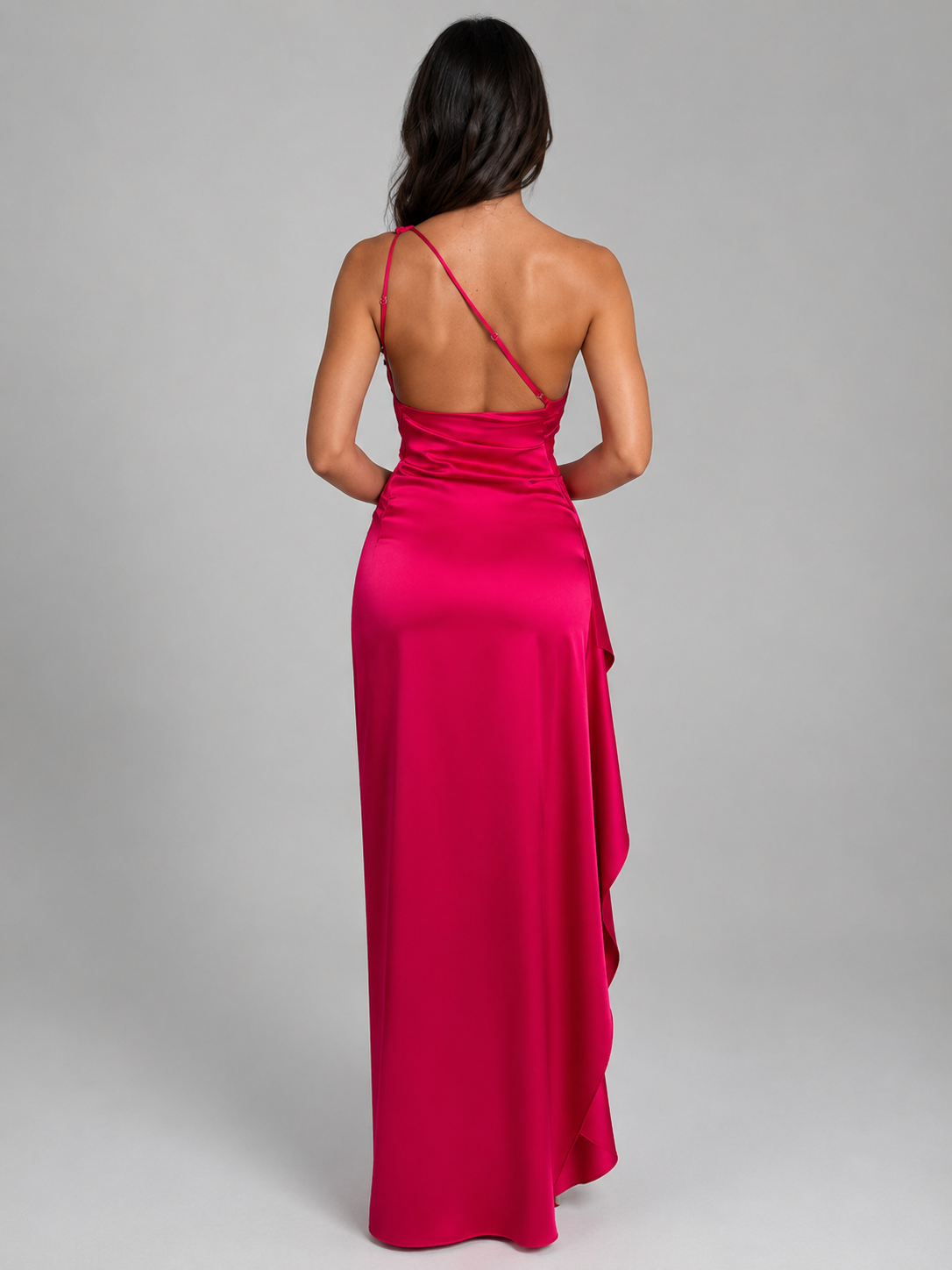 Women's One-Shoulder Evening Gown | with High Split