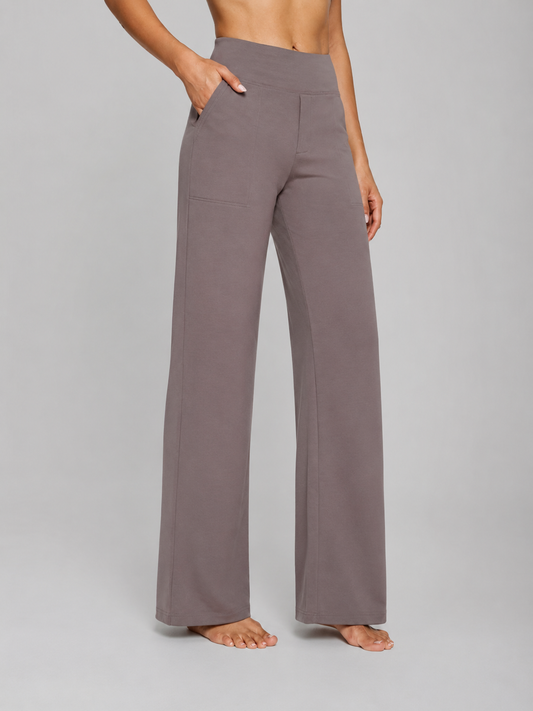 Women's High Waisted Wide Leg Yoga Pants | with Pockets