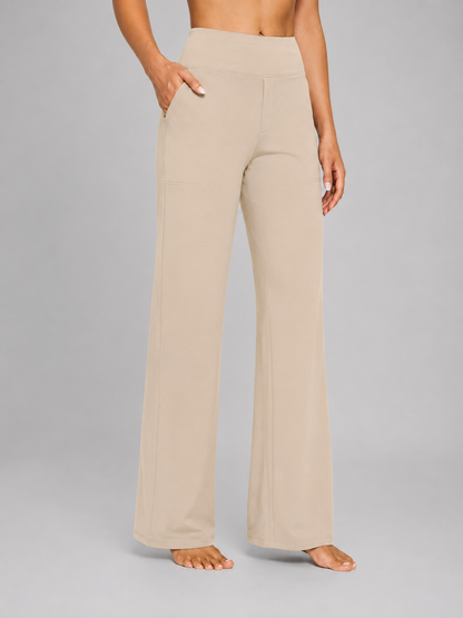 Women's High Waisted Wide Leg Yoga Pants | with Pockets