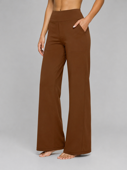 Women's High Waisted Wide Leg Yoga Pants | with Pockets