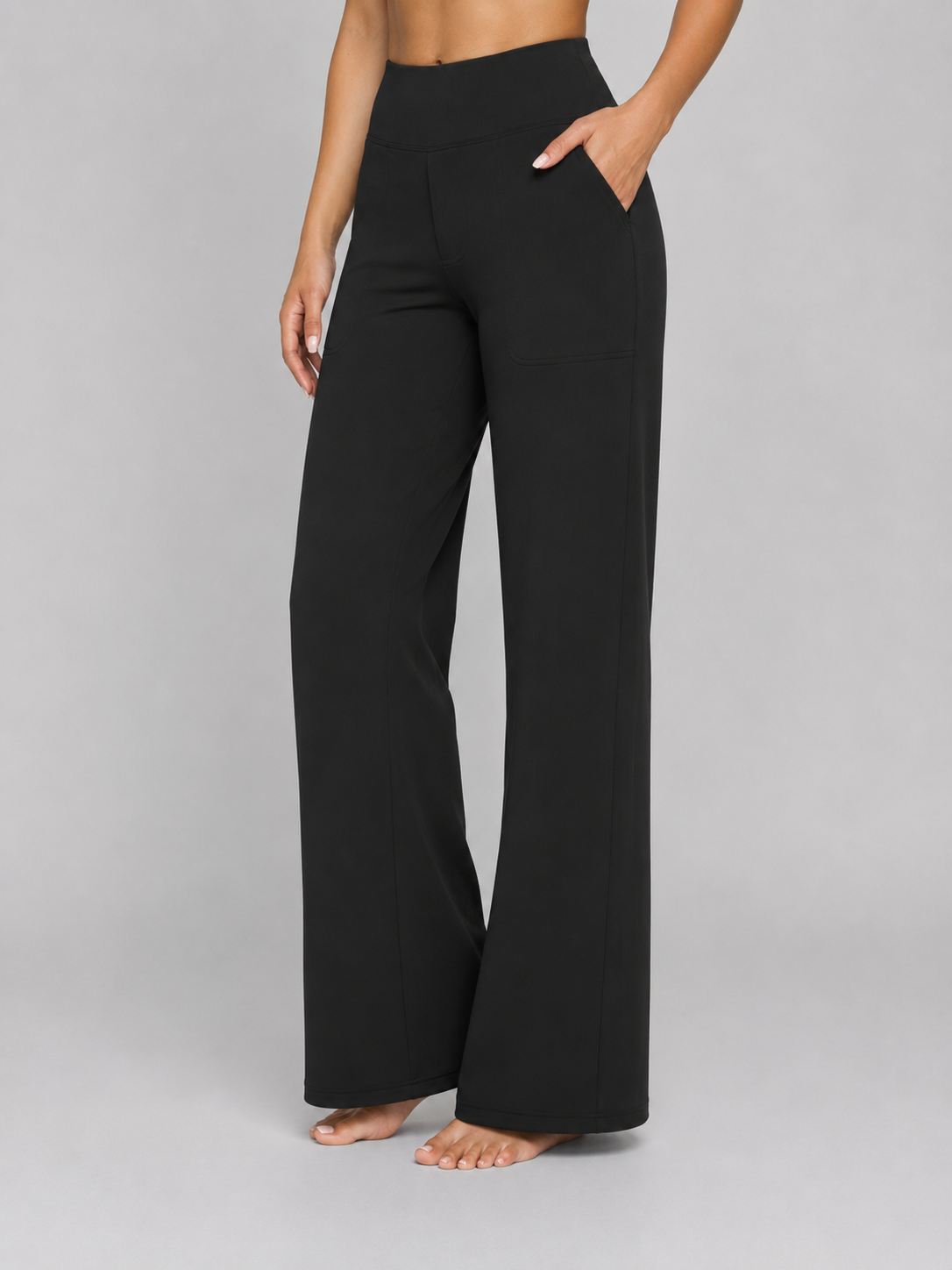 Women's High Waisted Wide Leg Yoga Pants | with Pockets