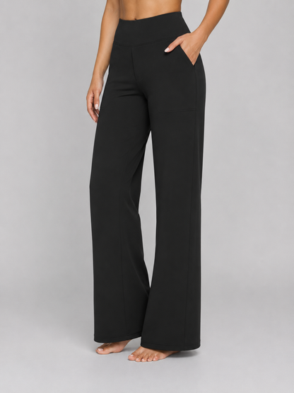 Women's High Waisted Wide Leg Yoga Pants | with Pockets