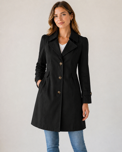 Women's Mid-Length Trench Coat | Single-Breasted