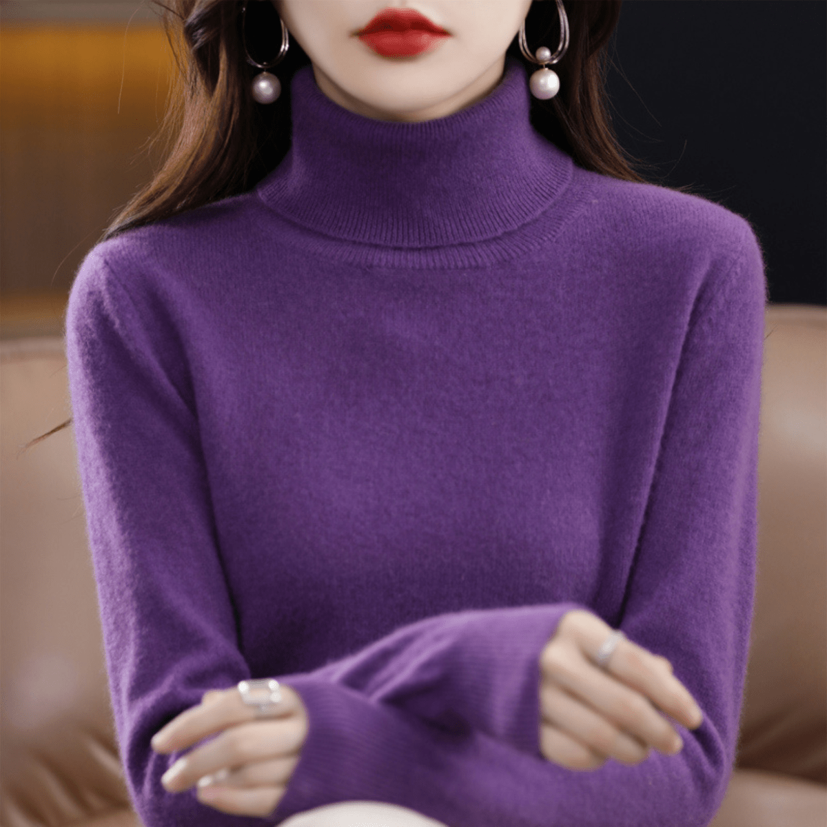 Women's Turtleneck Sweater | Cashmere