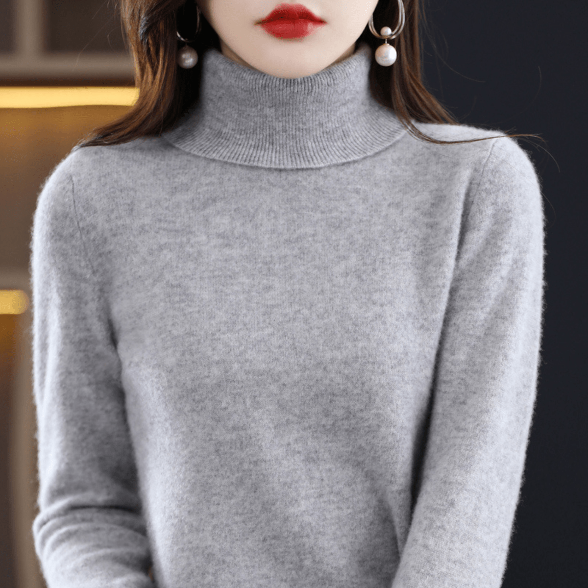 Women's Turtleneck Sweater | Cashmere