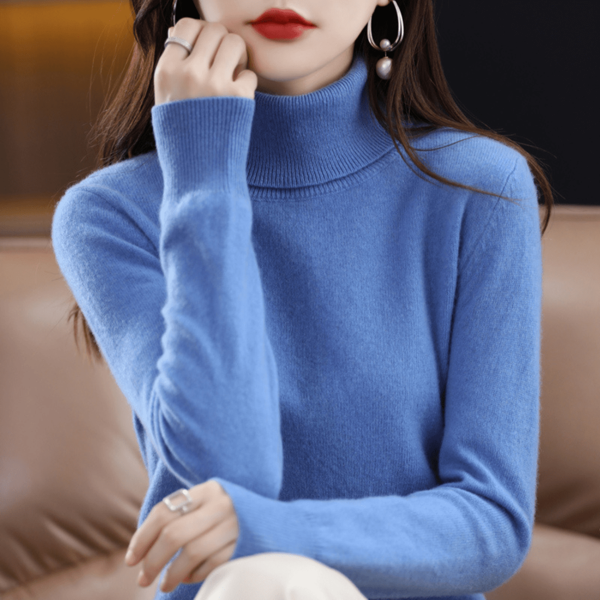 Women's Turtleneck Sweater | Cashmere