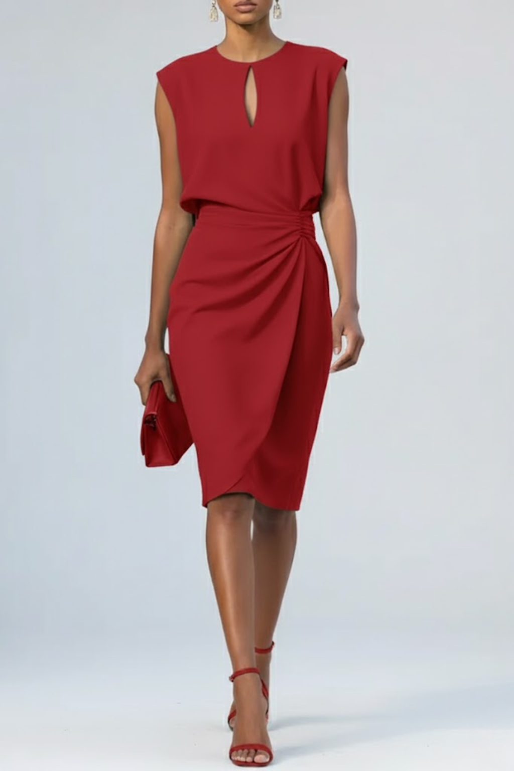 Women's Sleeveless Formal Cocktail Dress | Midi