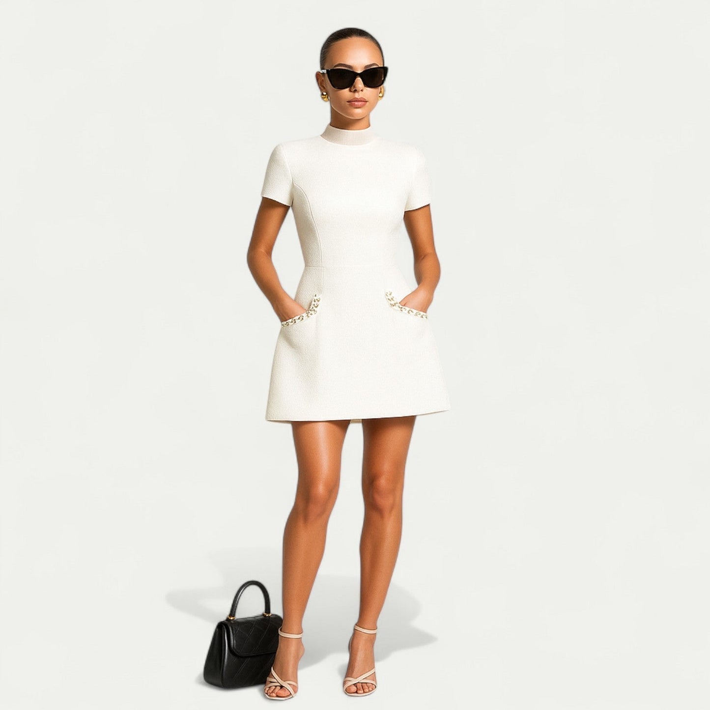 Women's Elegant Mini Dress | Short Sleeve