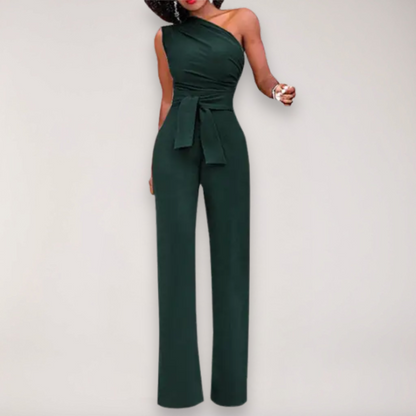Women's One Shoulder Jumpsuit | Draped Fit