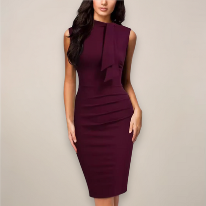 Women’s Sheath Midi Dress | Sleeveless
